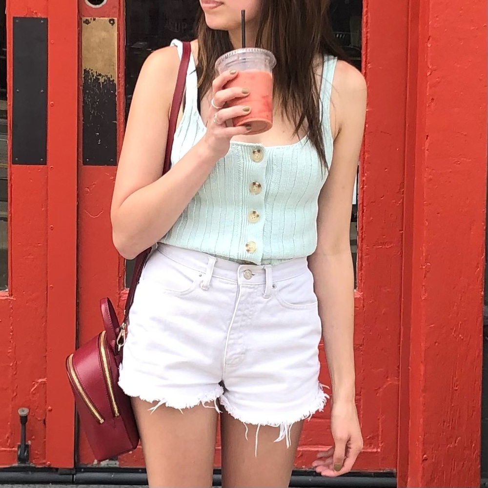 Knit Button Down Tank Top